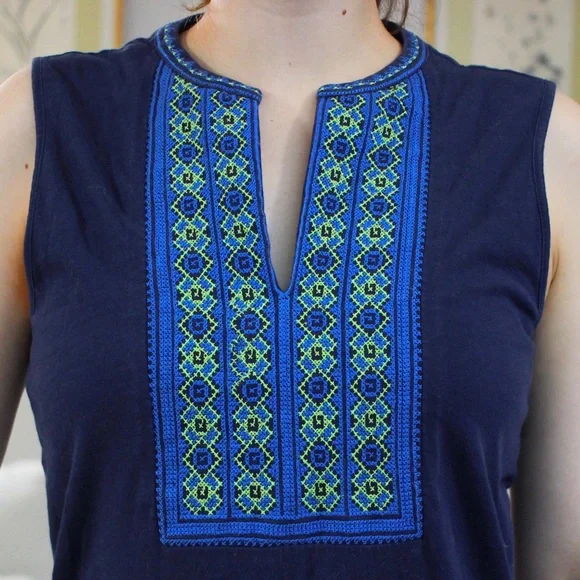 J.Crew Embroidered Tank Top Blouse - Picture 5 of 6